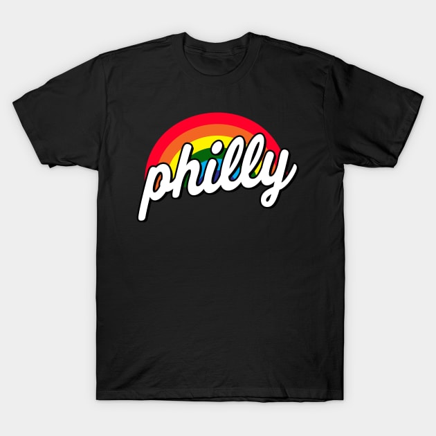 Philadelphia Gay Pride LGBT Rainbow Flag T-Shirt by McNutt